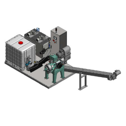 drawing of a GETECH mobile decanter for sludge dewatering